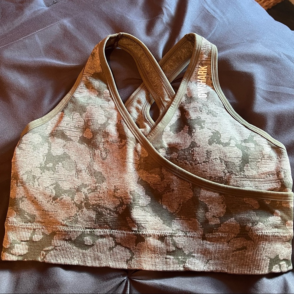 Gymshark camo seamless sports bra